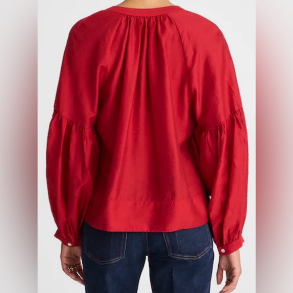 Madewell| Shirred Balloon-Sleeve Top - Picture 3 of 5